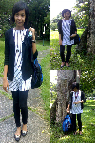 Black And White Dress Shirt. lack cardigan - white shirt