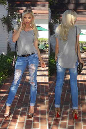t-shirt Wet Seal shirt - ripped Machine Jean jeans