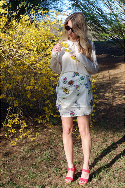 Fashion  Online Account on Asos Bug Skirt Skirts  Pim   Larkin Blouse  Zara Heels Heels    Beetle