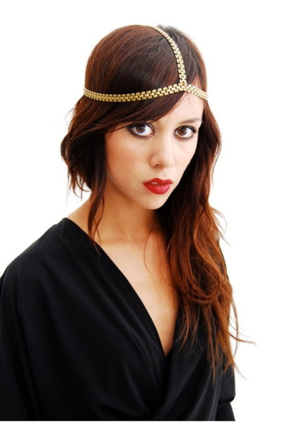 Accessories on Yellow Accessories    Royal Gypsy Chain Headpiece  By
