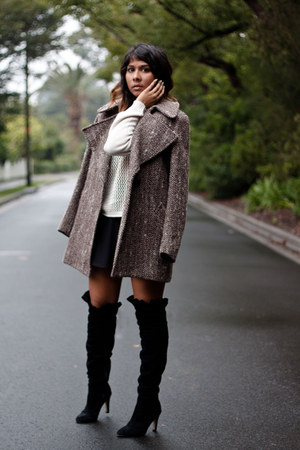 Free Shipping Hot Sale High Heel Knee-high Boots Jackboot Fashion Russian Boot Black Gray